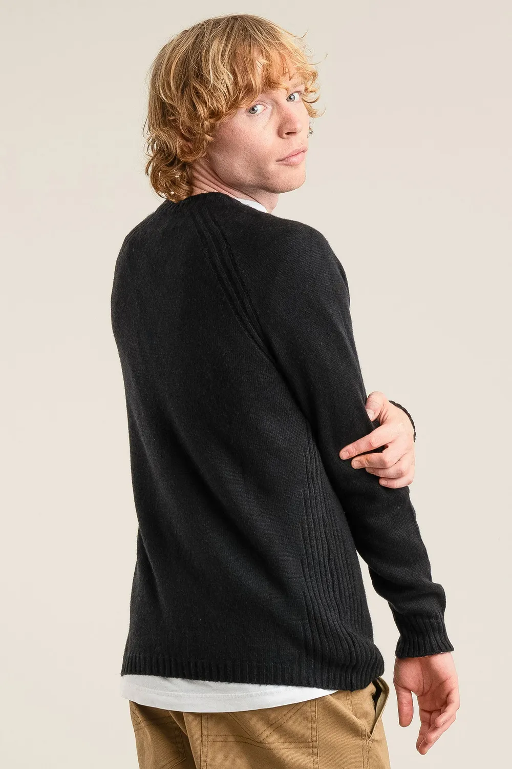 Komodo Christoff Merinopullover Schwarz M Wolle