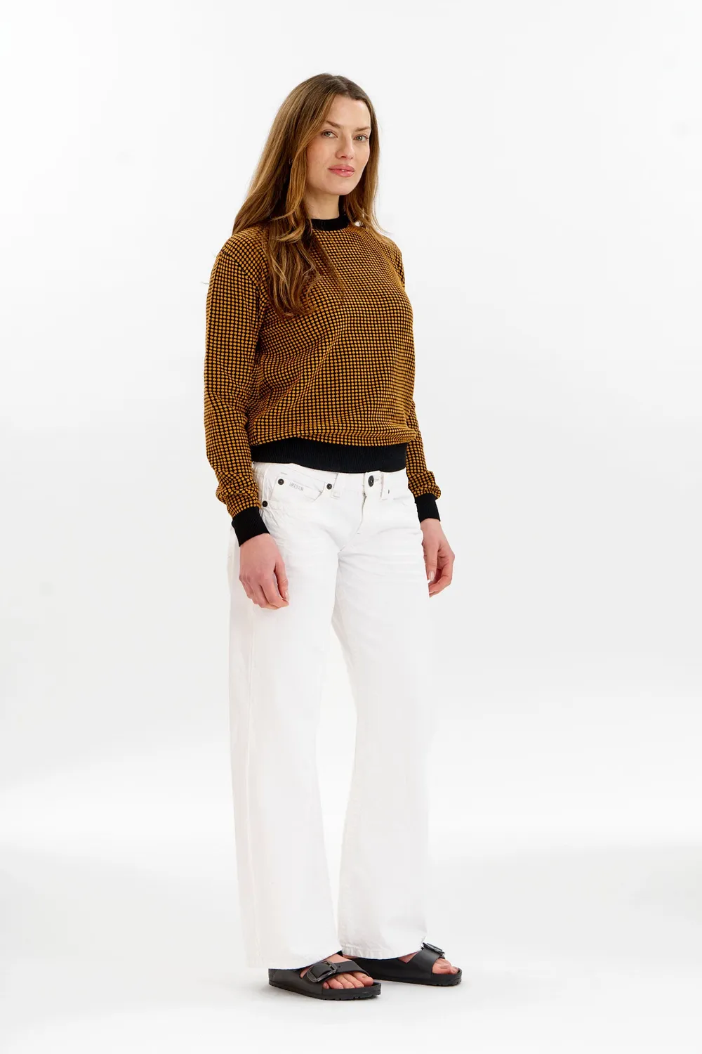 Komodo Hana Organic Cotton Pullover Schwarz Senf