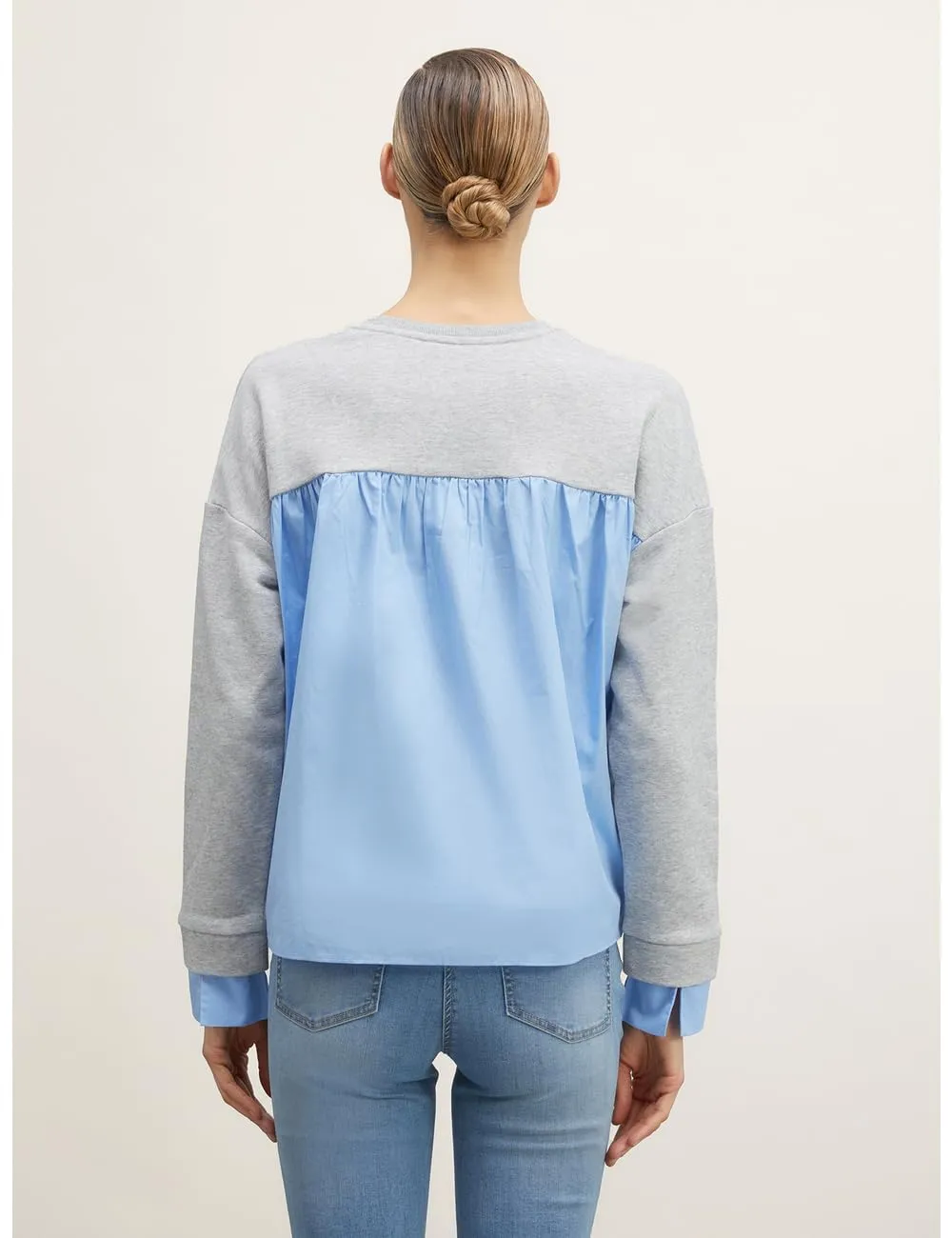 Motivi Sweatshirt kombiniert Popeline Baumwolle