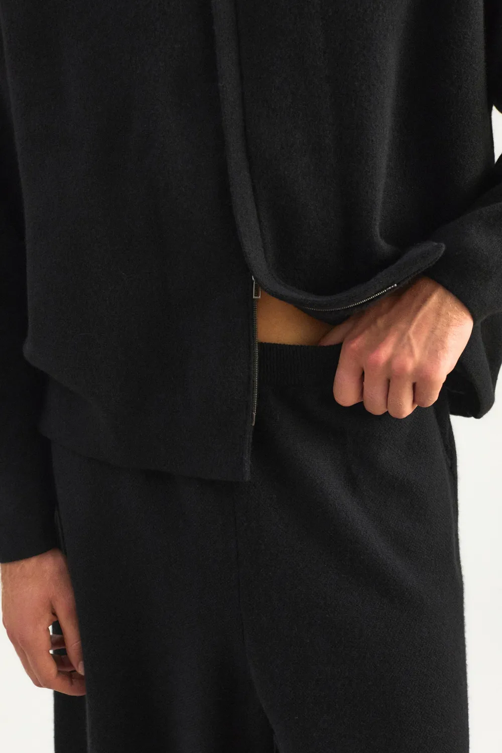 Oyuna Boto Jacke Schwarz Kaschmir Bomberjacke