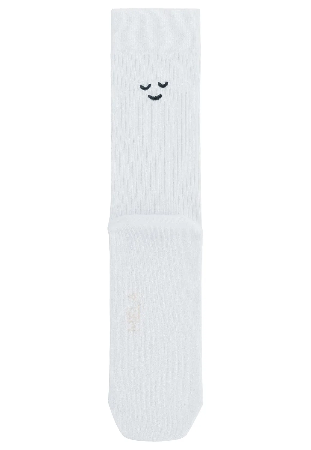 MELA Stickerei gerippte Socken 5 Paare weiß Bio-Baumwolle