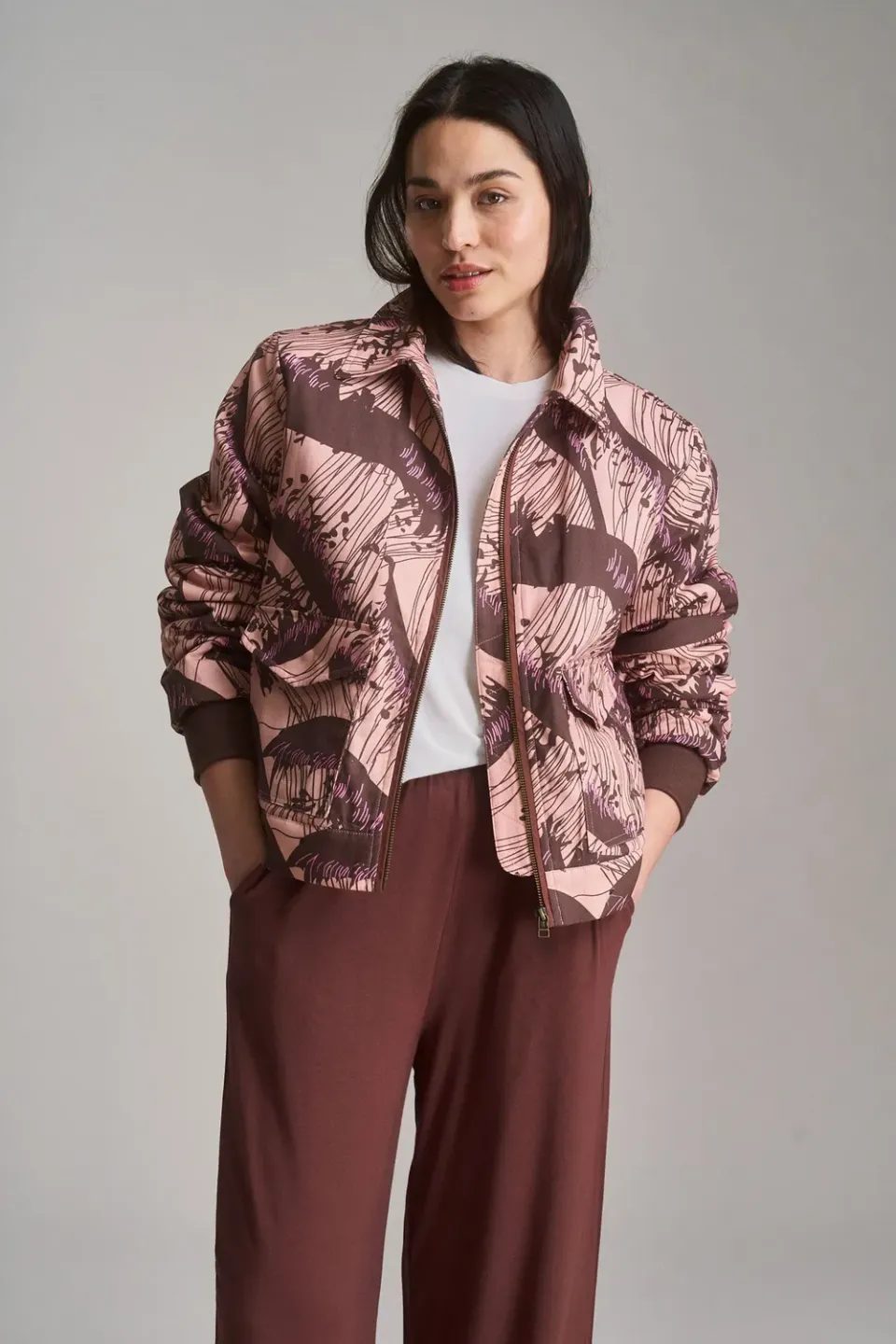 Komodo Vivi Bomberjacke Pink Wave Bio-Baumwolle