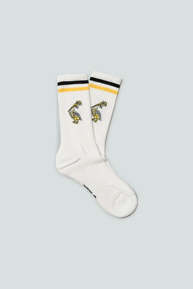 LAKOR Pier Pelican Socken Weiß Bio-Baumwolle