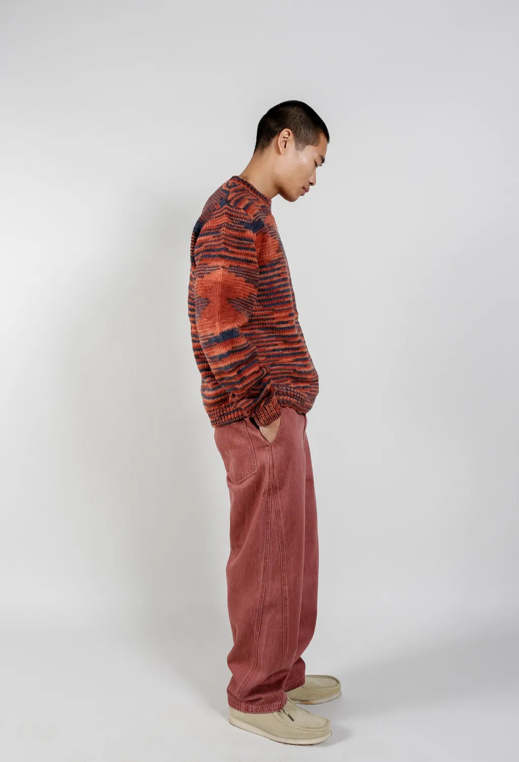 Komodo Temura Wollpullover Terracotta Handstrick