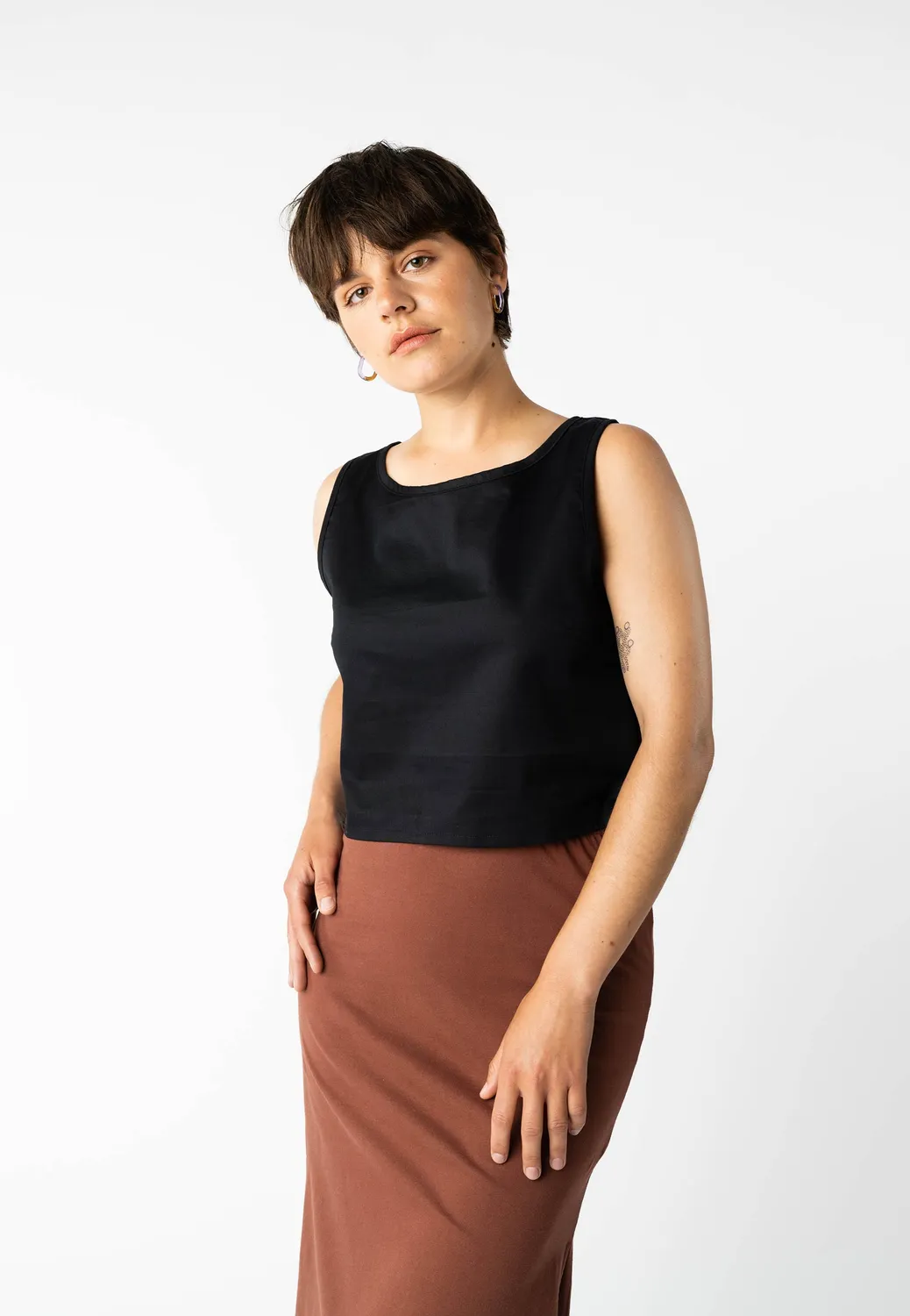 MELA TAMANI Top thymian aus Baumwolle