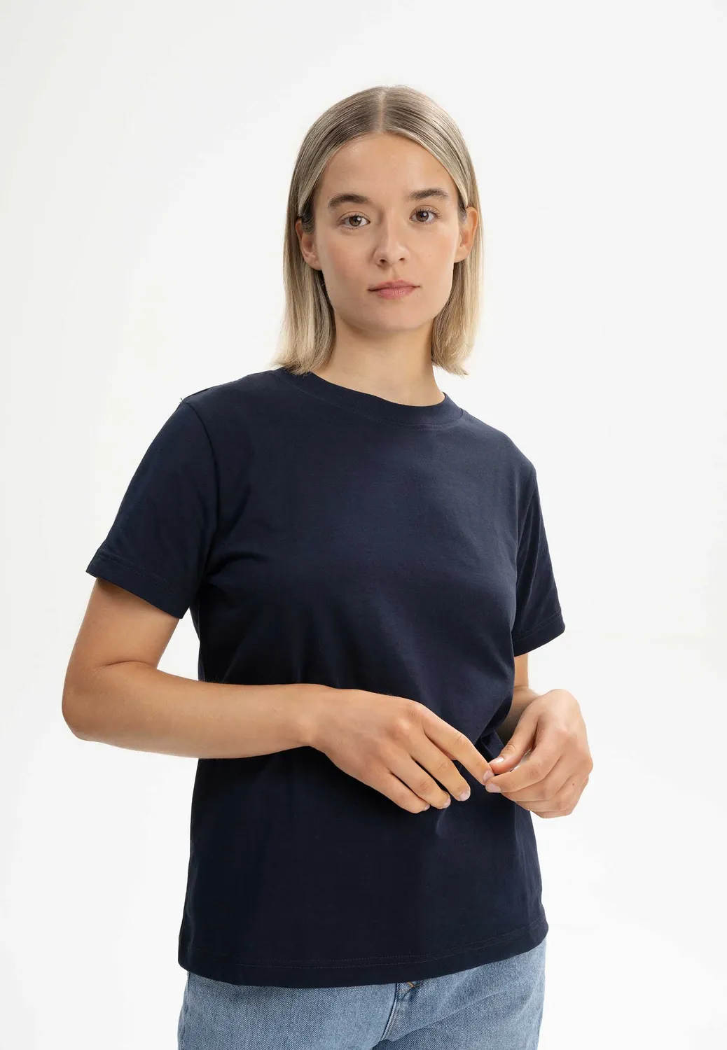 MELA KHIRA T-Shirt schwarz Gr. M aus Bio-Baumwolle
