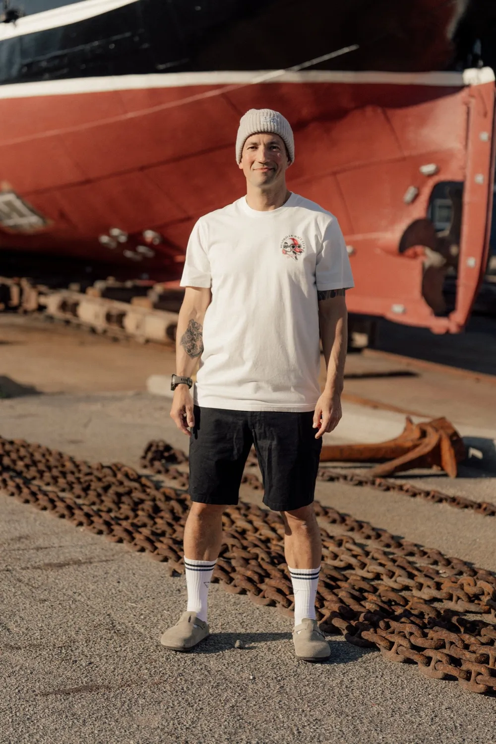 LAKOR Roadkills Race Club T-Shirt Star White Bio-Baumwolle