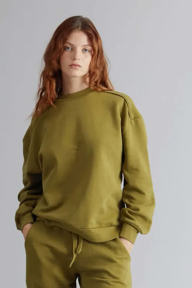 Komodo Nayla Sweatshirt Olive Gr. 40 Biobaumwolle