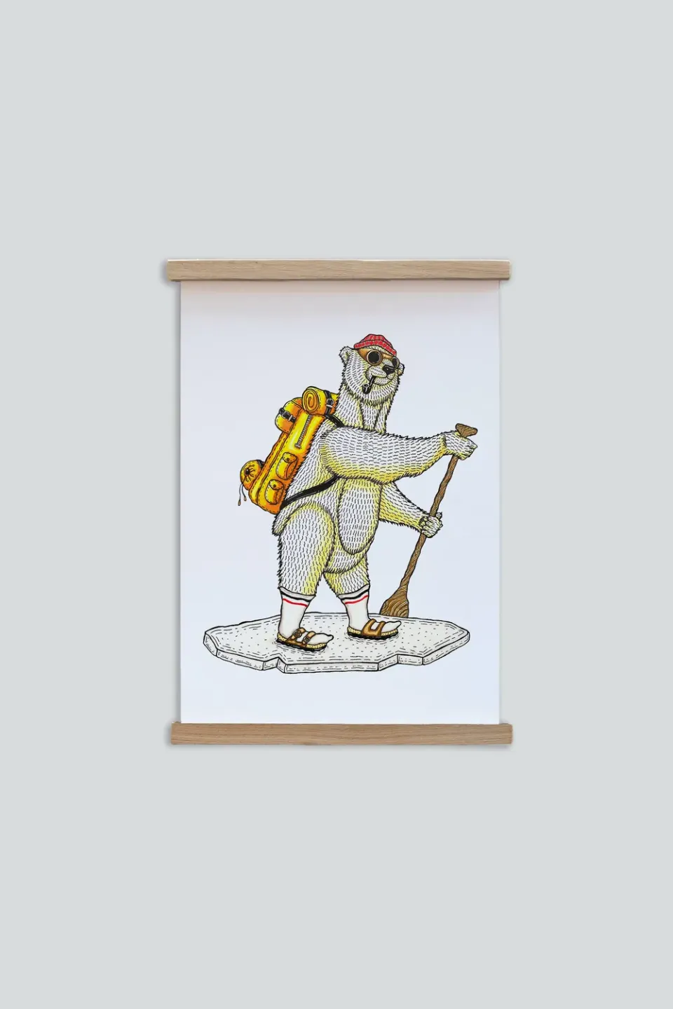 LAKOR Polar SUP Poster White Eisbär-Motiv