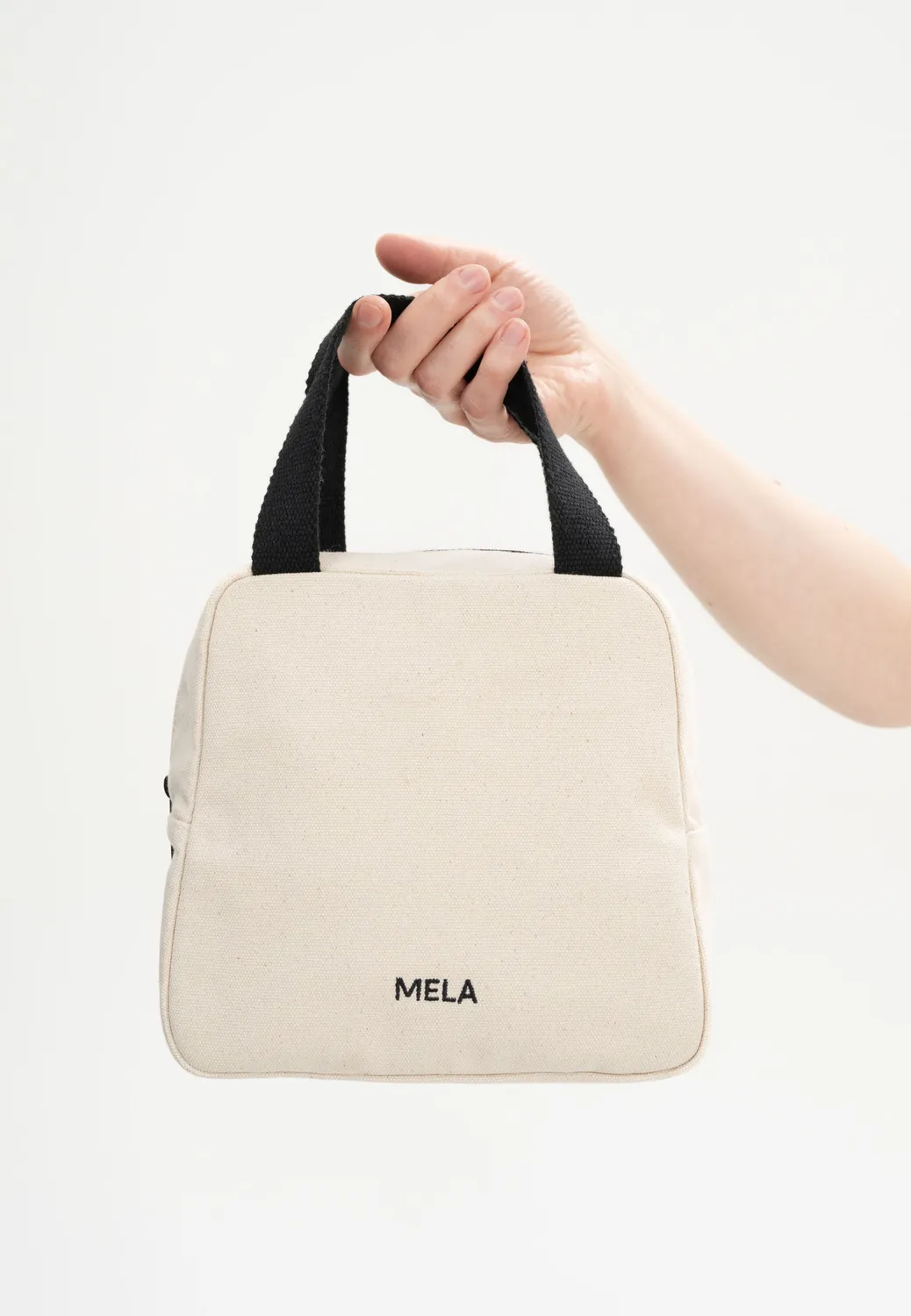 MELA JASMEET Kosmetiktasche medium greige schwarz