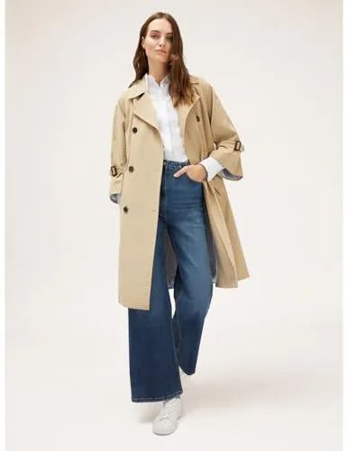 Motivi Trenchcoat zweireihig Glocke Trenchcoat Baumwolle