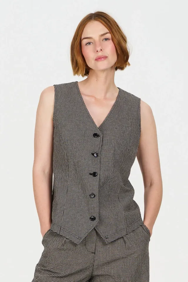 Komodo Tessa Top Karo Gr.36 aus Bio-Baumwolle