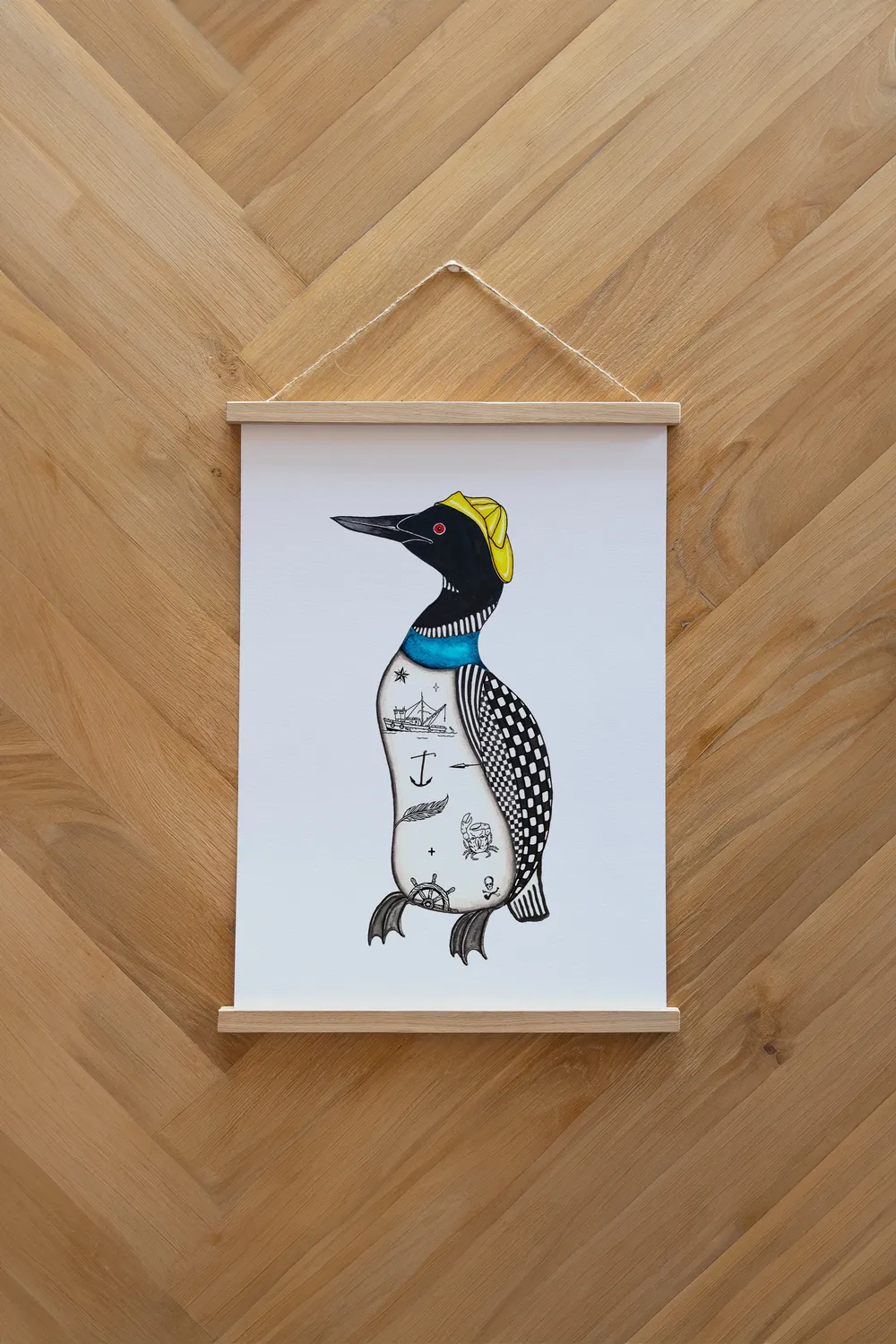 LAKOR Northern Diver Poster Weiß Onesize 250g Papier