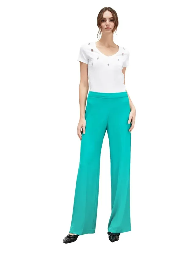 Motivi Spring Summer 24 Flare-Hose Bügelfalte Schwarz