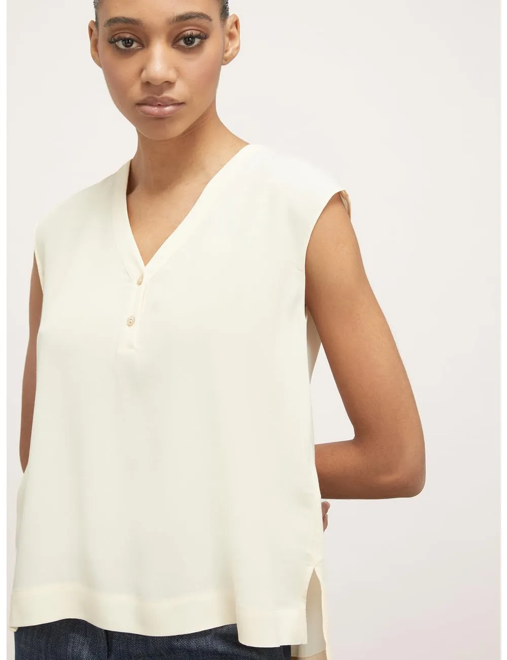 Motivi Ärmellose Bluse XS Viskose Kimono-Schnitt