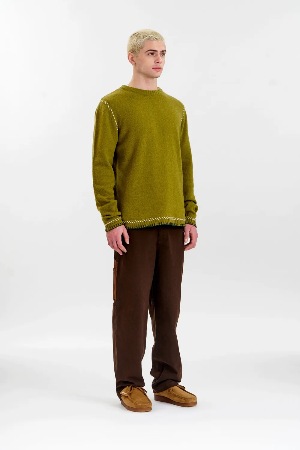 Komodo Jago Pullover Olive Lambswool