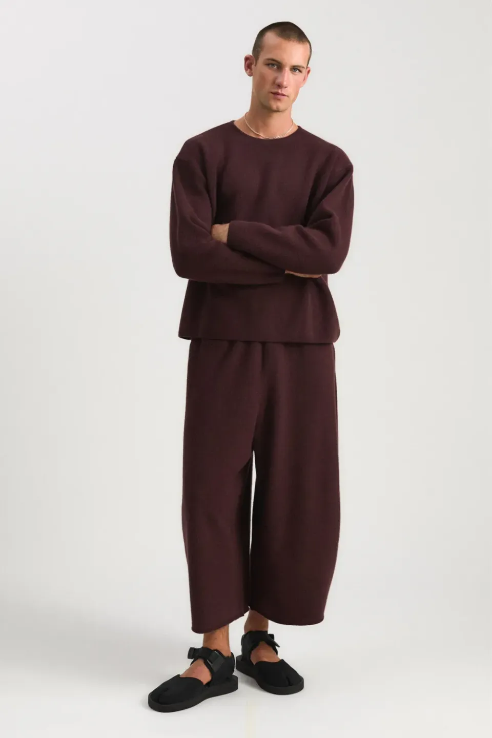 Oyuna Maxi Trousers Hose Carob aus Cashmere