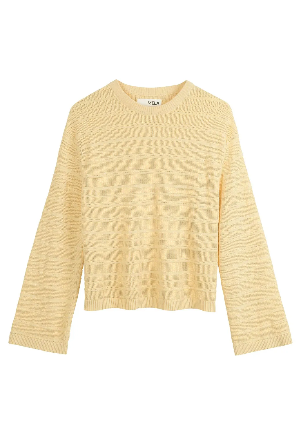 MELA Jalidi Strickpullover Bio-Baumwolle See-through