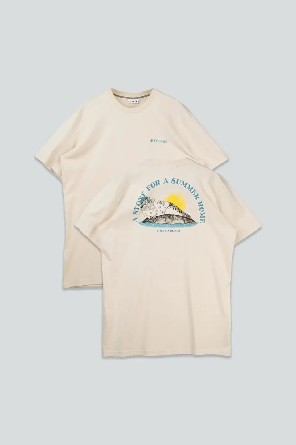 LAKOR Vacation Stone Back T-Shirt Rainy Day Bio