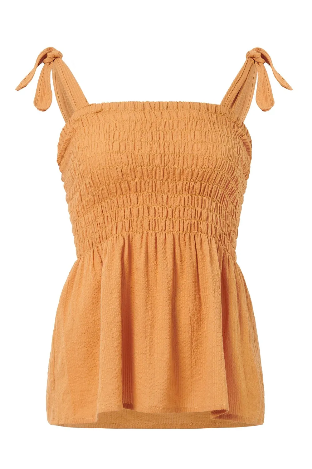 KOMODO GAIA Top Orange Seersucker Bio-Baumwolle