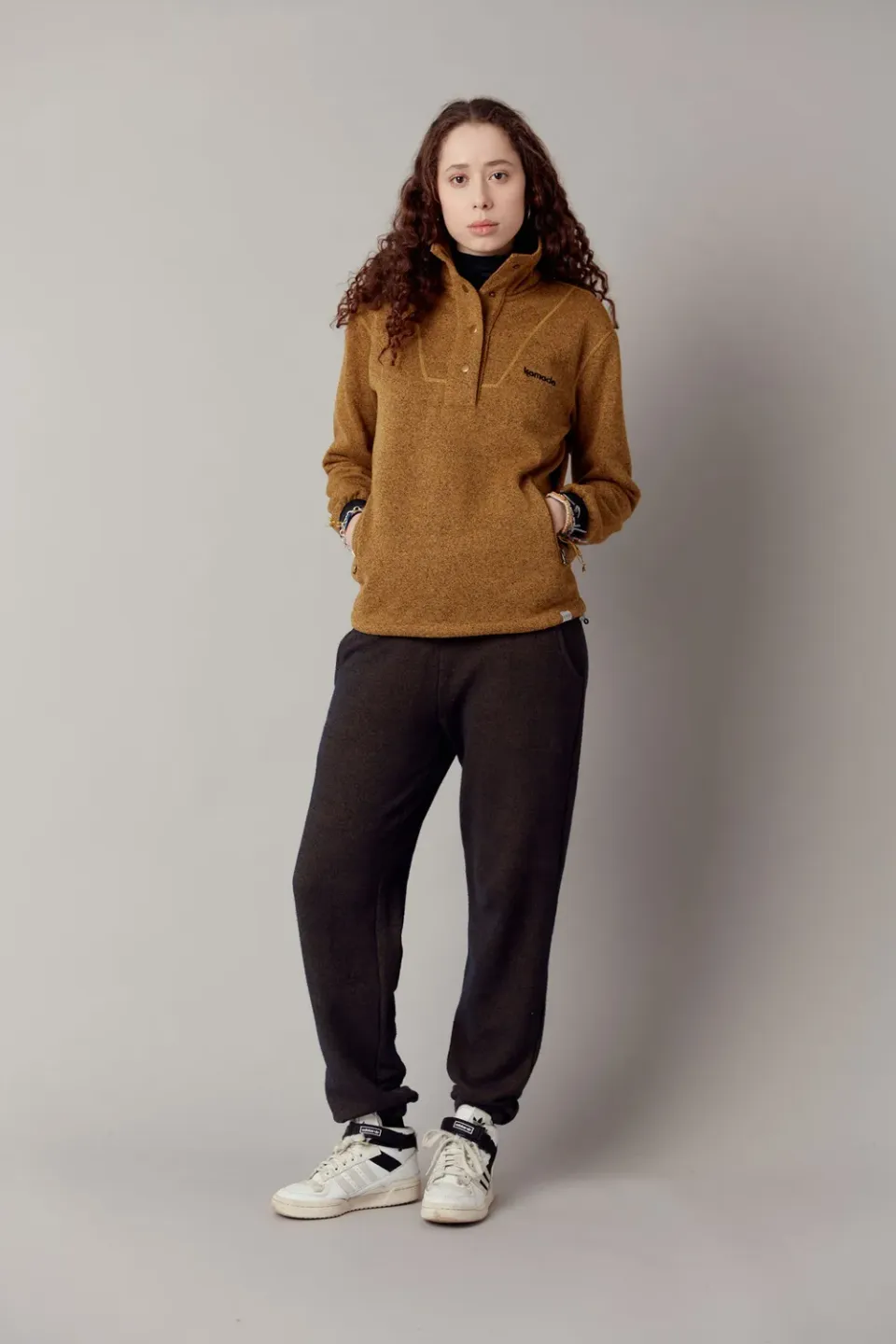 KOMODO EVIE Jogger Khaki Melange Damen Bio-Baumwolle