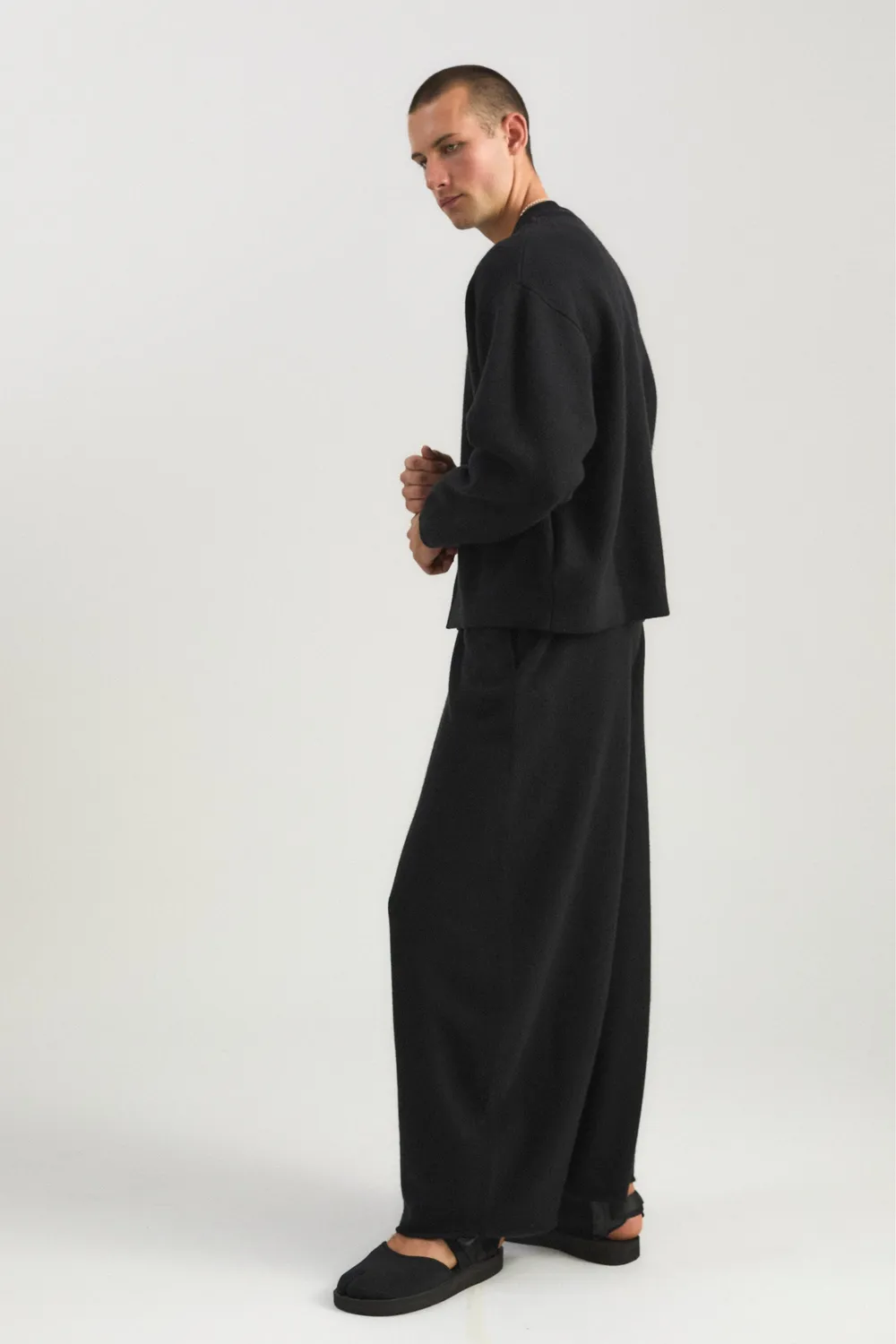 Oyuna Maxi Hose Schwarz aus Kaschmir