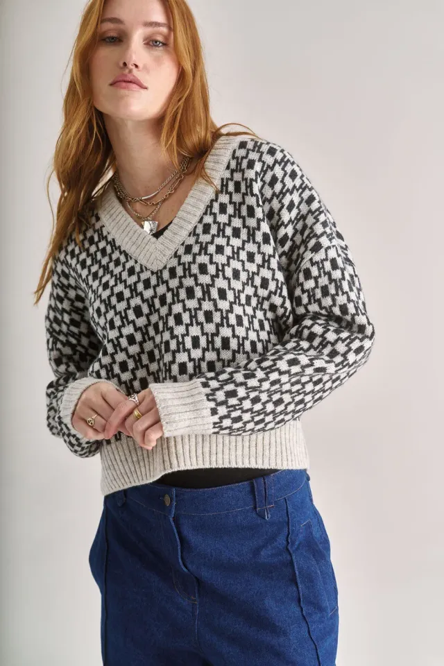 Komodo Effie Pullover Damen Charcoal Lammwolle