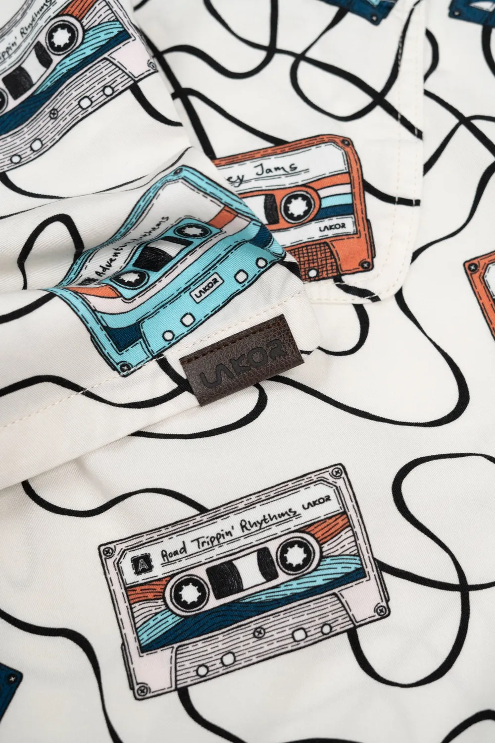 LAKOR Roadtrip Mixtape Shorts Star White Lyocell-Mix