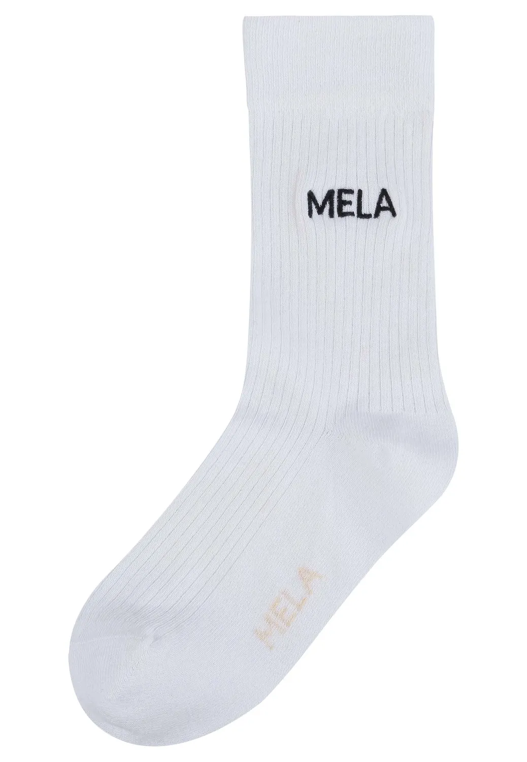 MELA Stickerei Socken weiß Queen 1 Paar 39-42