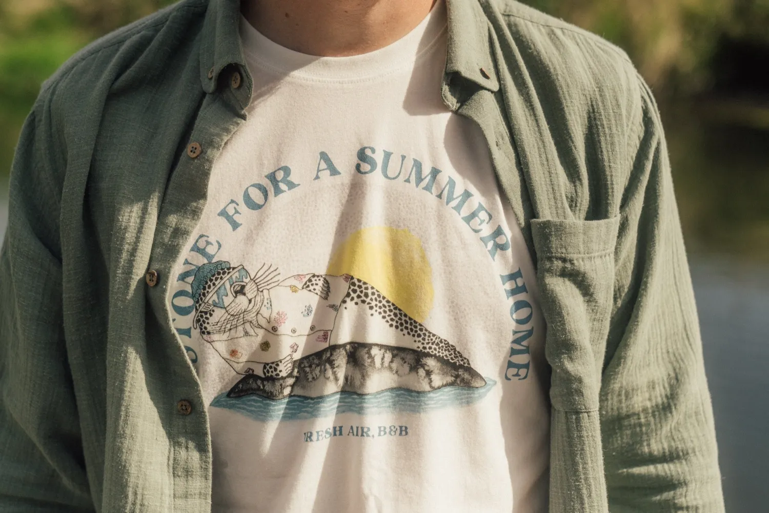 LAKOR Vacation Stone T-Shirt Star White Bio-Baumwolle