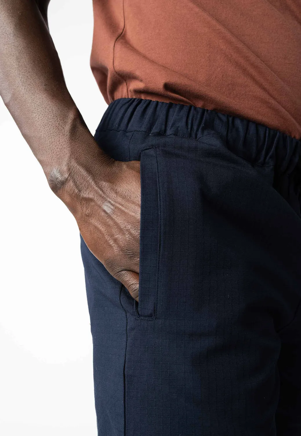 MELA Bangoura Ripstop Shorts navy Baumwolle