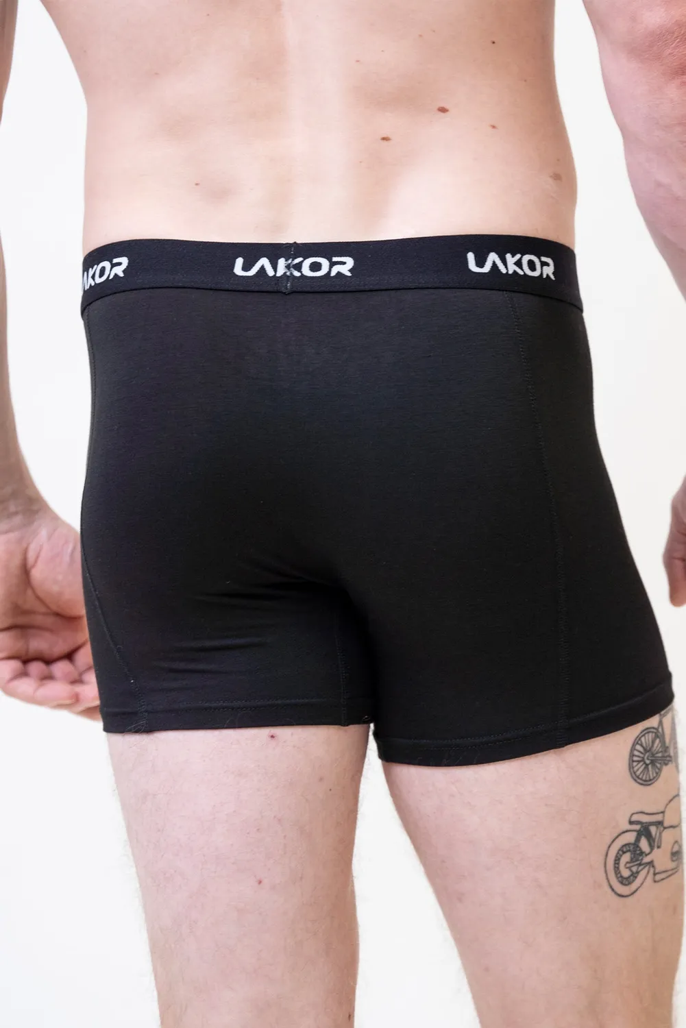 LAKOR Bamboo Boxers Black 2er-Pack Bambus
