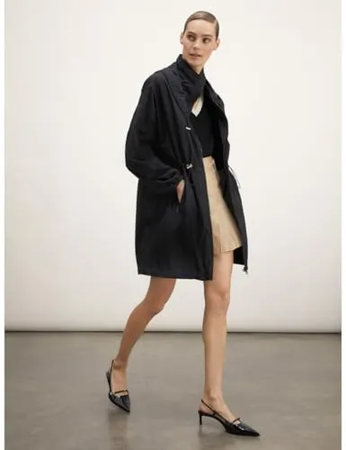 Motivi Parka aus Nylon mit Kapuze einfarbig