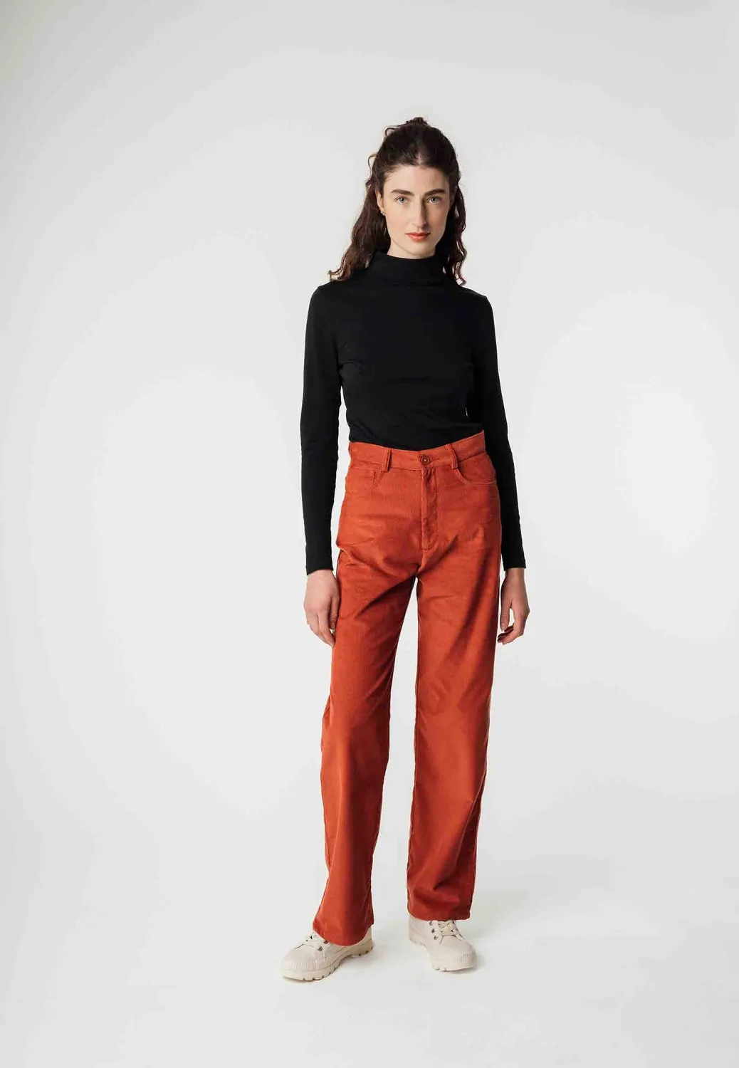 MELA OORJA Cord Hose hoher Bund weites Bein