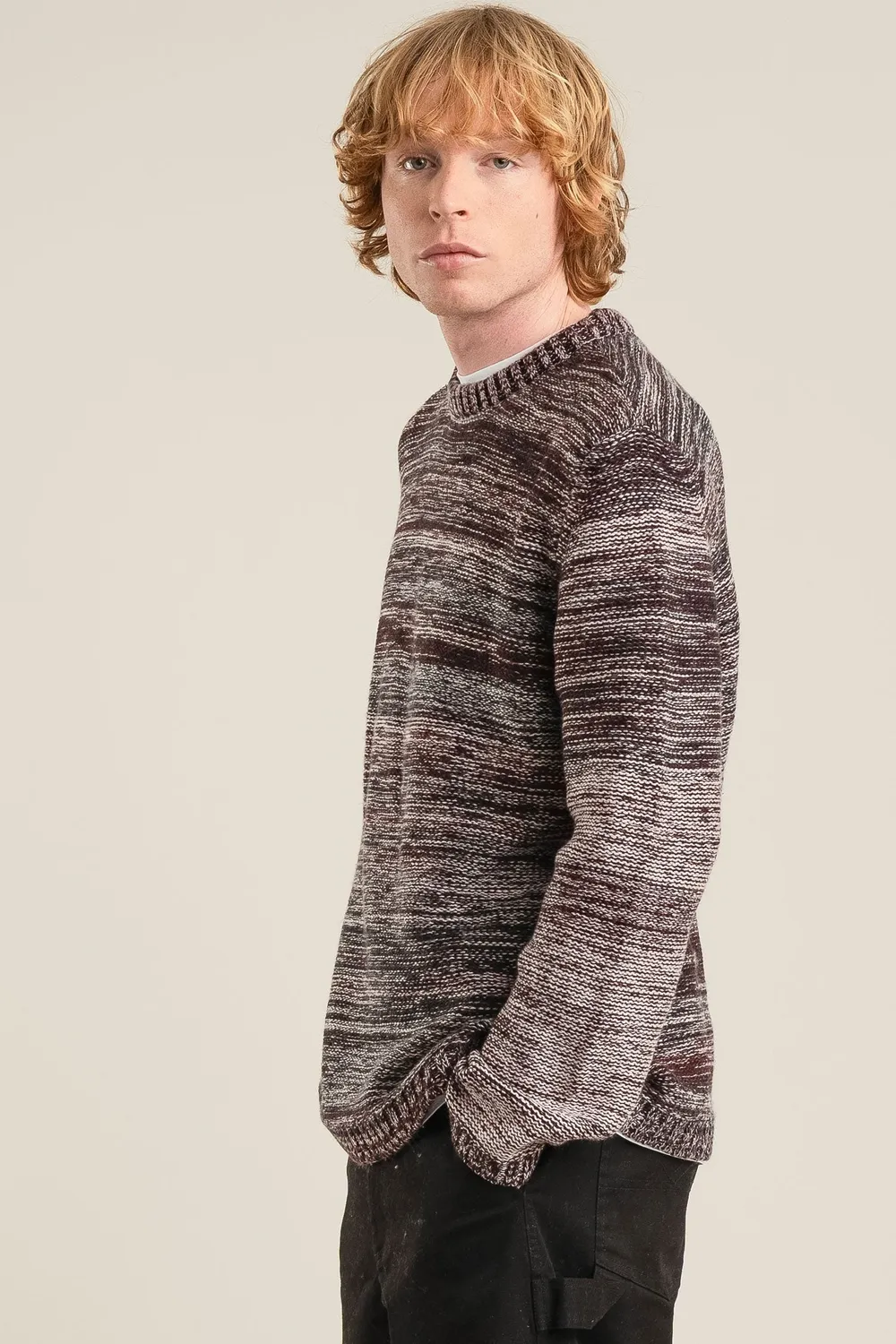 Komodo Glitch Pullover Braun Merinowolle Herren
