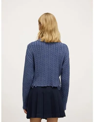 Motivi Zopfpullover Aged-Optik Pullover L aus Baumwolle
