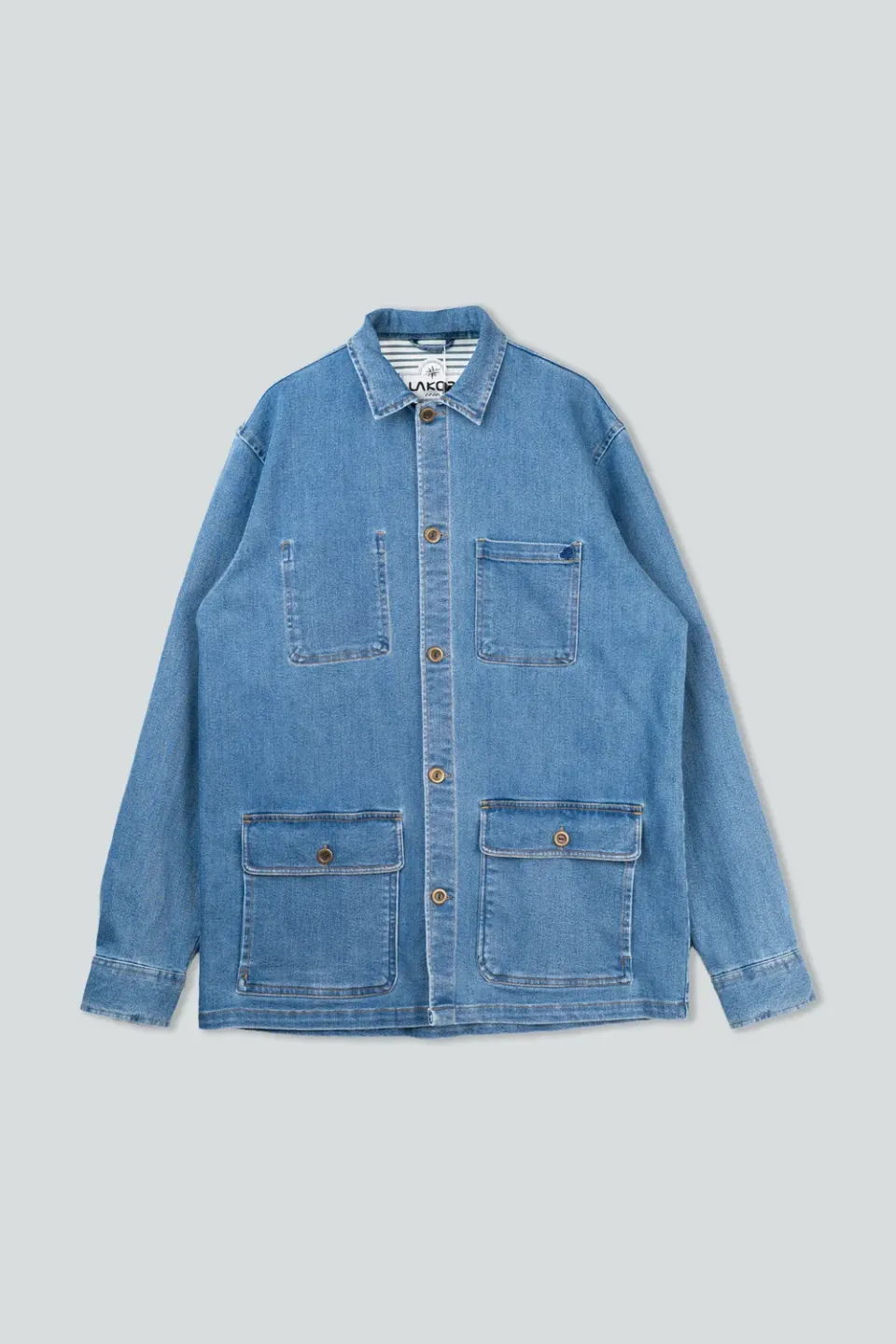 LAKOR Marine Denim Jacket Jeansjacke Mittelblau Stretch