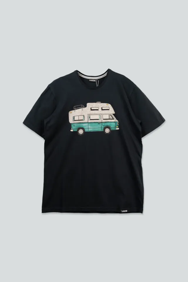 LAKOR Forest Camper T-Shirt Moonless Night Bio-Baumwolle