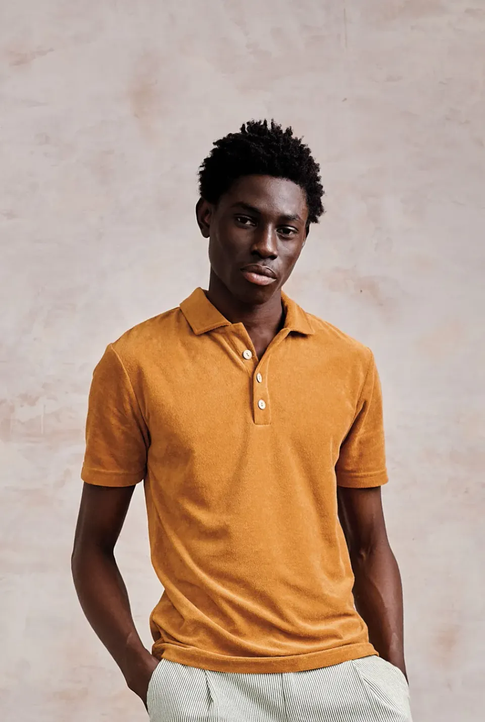 Komodo Ollie Polo Goldbraun Frottee