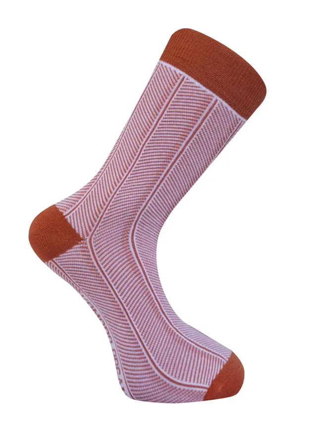 Komodo Herringbone Socken orange Bio-Baumwolle