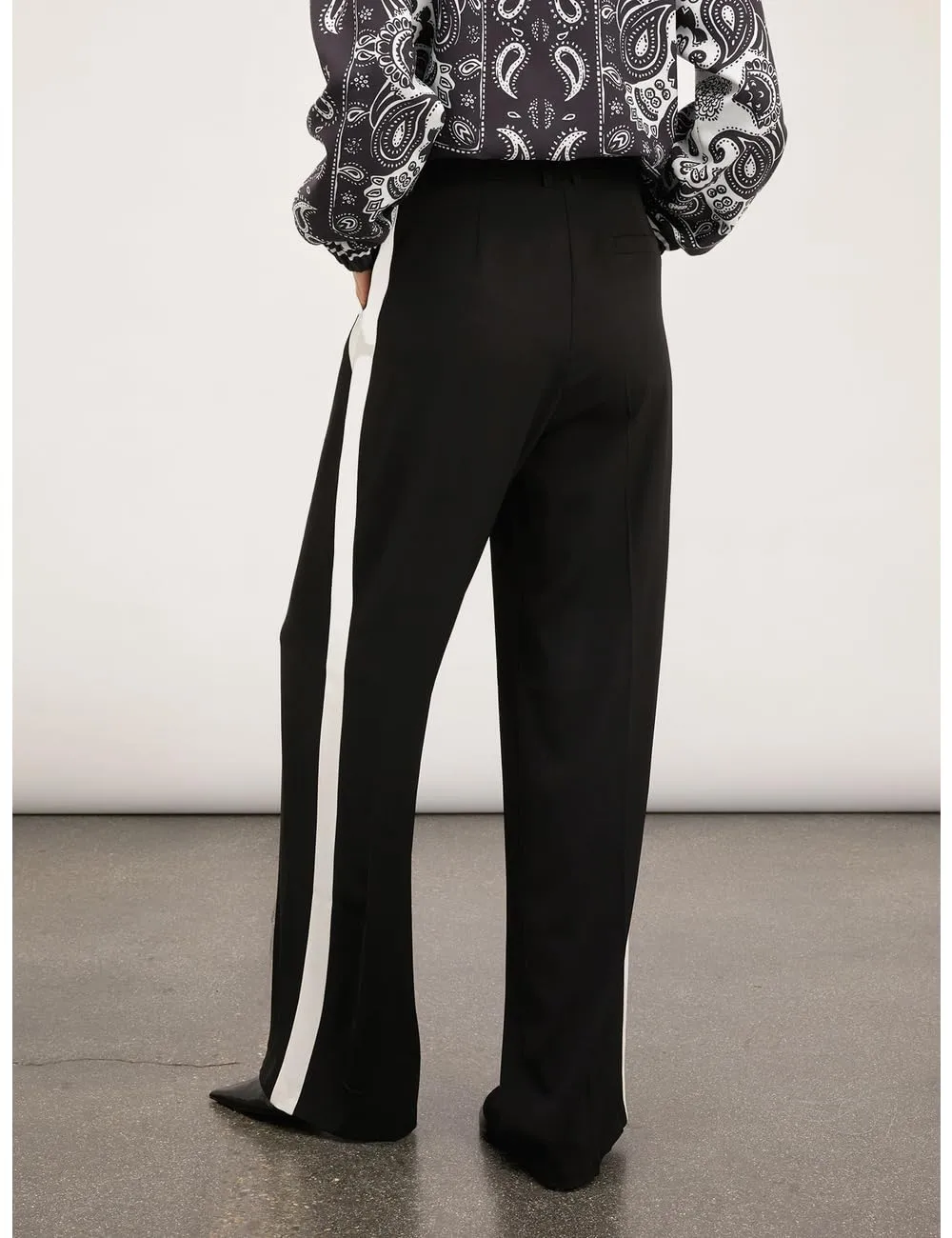 Motivi Seitenstreifen Hose hohe Taille Kontraststreifen