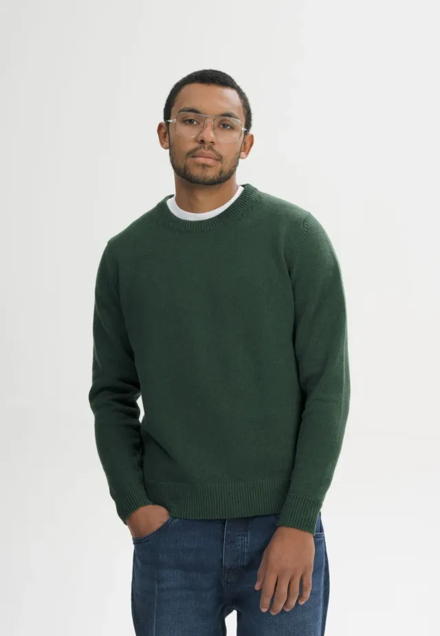 MELA CHARUN Strickpullover schwarz Bio-Baumwolle
