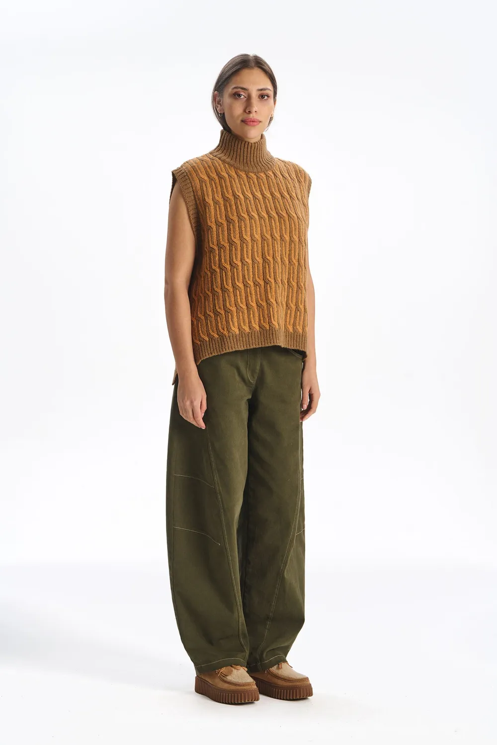Komodo Casey Wollweste Camel Lammwolle Gr. 38