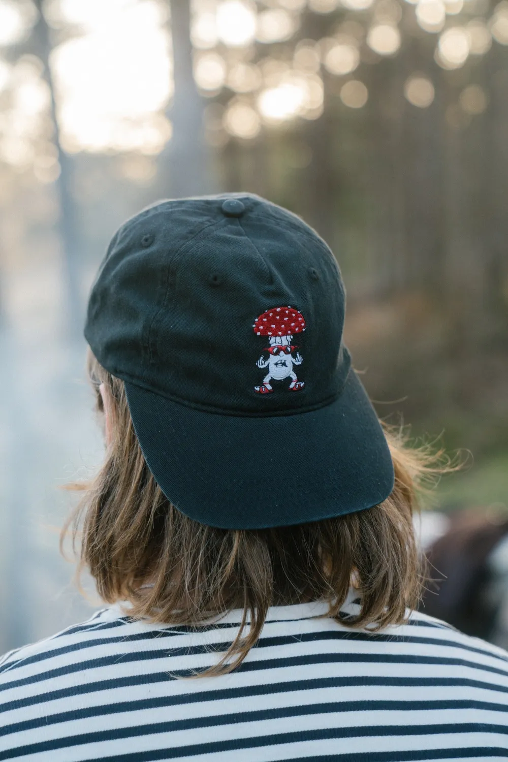 LAKOR Toxic Mushroom Baseball Cap Schwarz Bio-Baumwolle Onesize