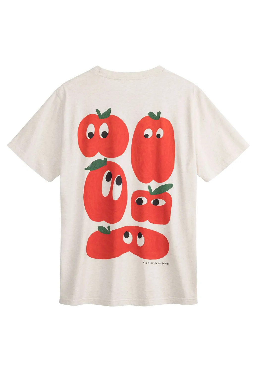 MELA Josha Artist Edition T-Shirt cream melange M Bio