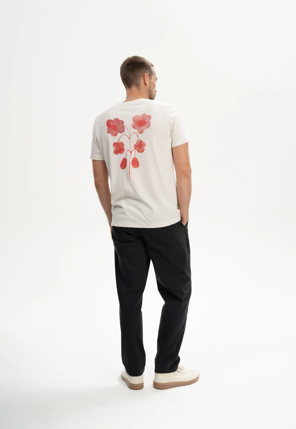 MELA Kaja T-Shirt botanical grün cream melange