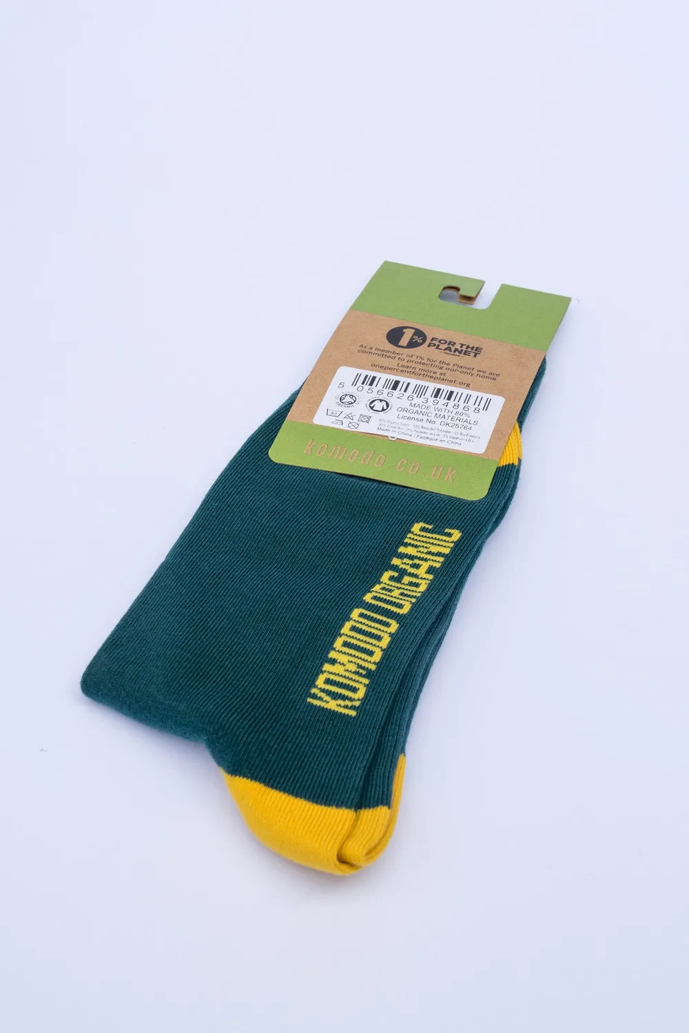KOMODO PUNCHY Socken Teal aus Bio-Baumwolle