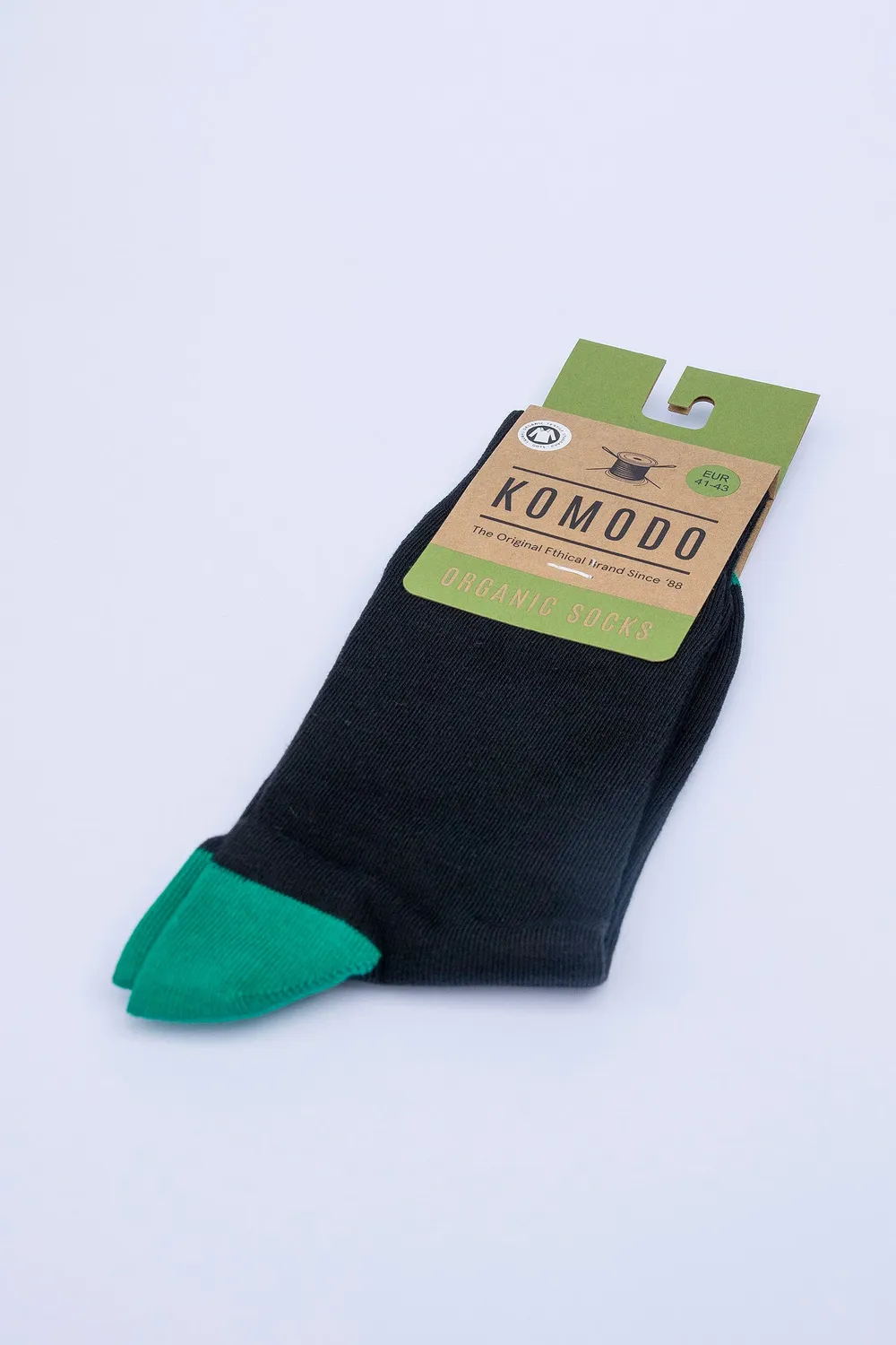 Komodo Punchy Socken Schwarz aus Bio-Baumwolle