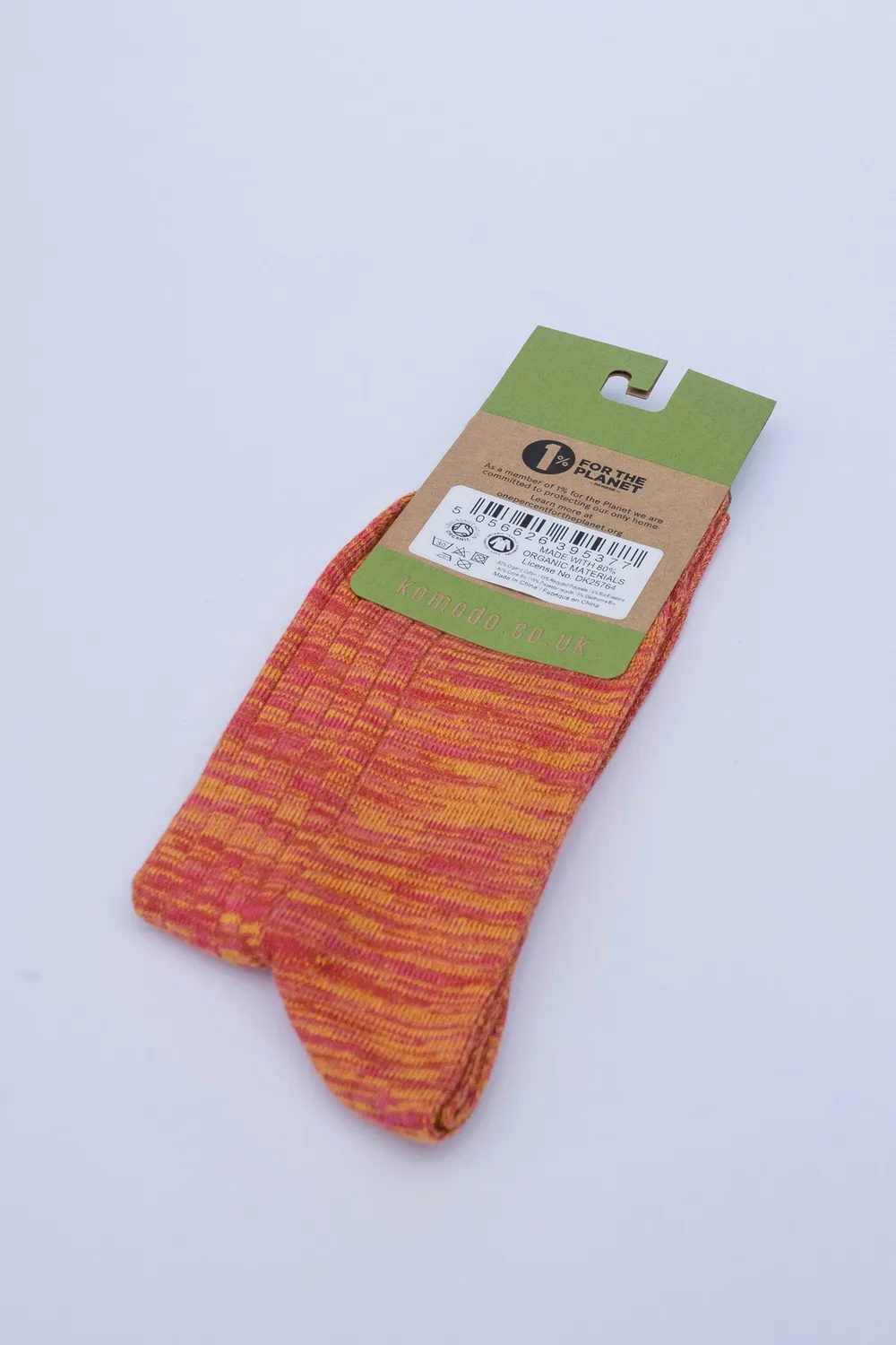 Komodo Tri Marl Socken Fire aus Bio-Baumwolle