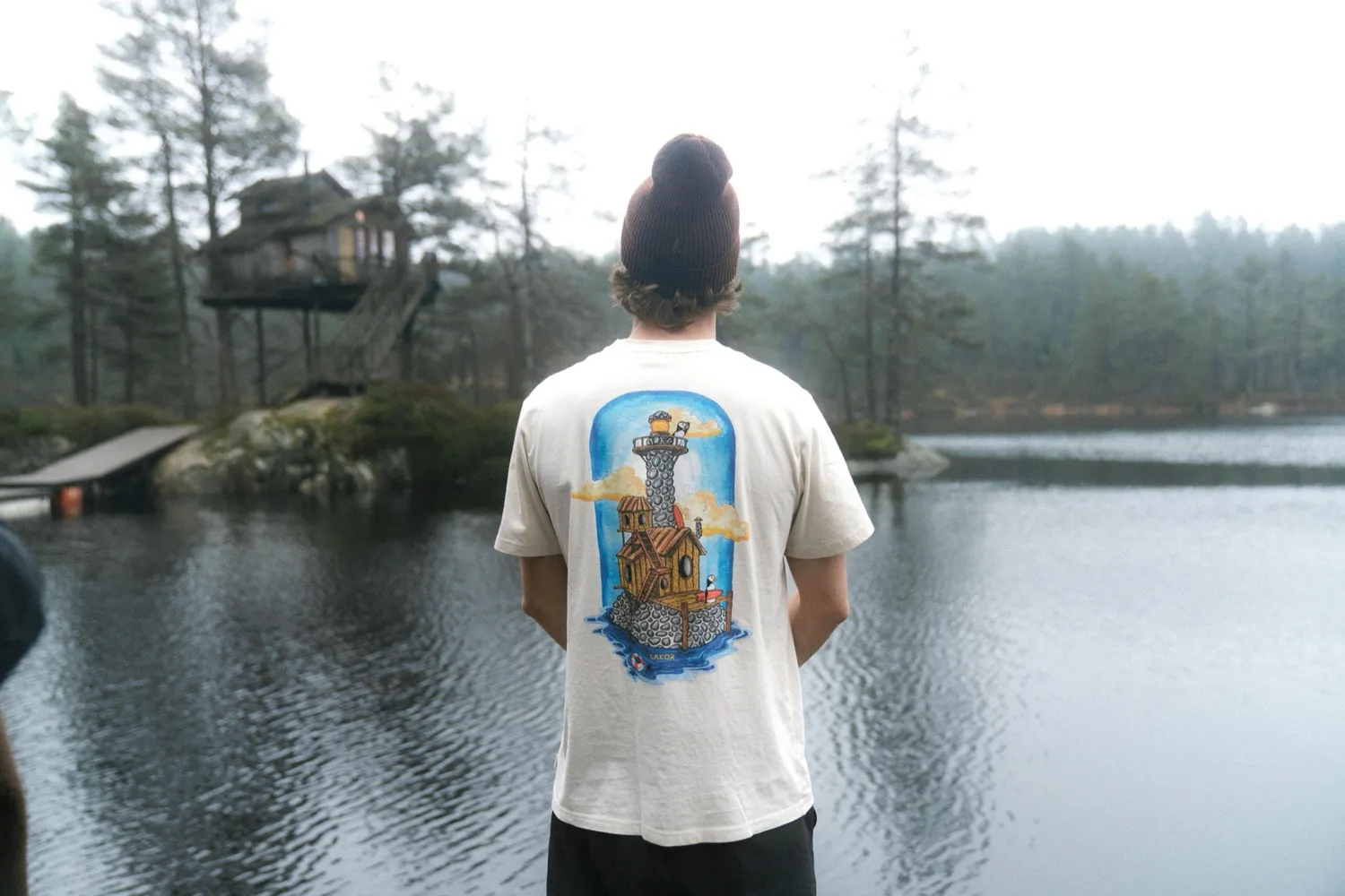 LAKOR Sea Parrot Summerhouse T-Shirt Rainy Day Bio